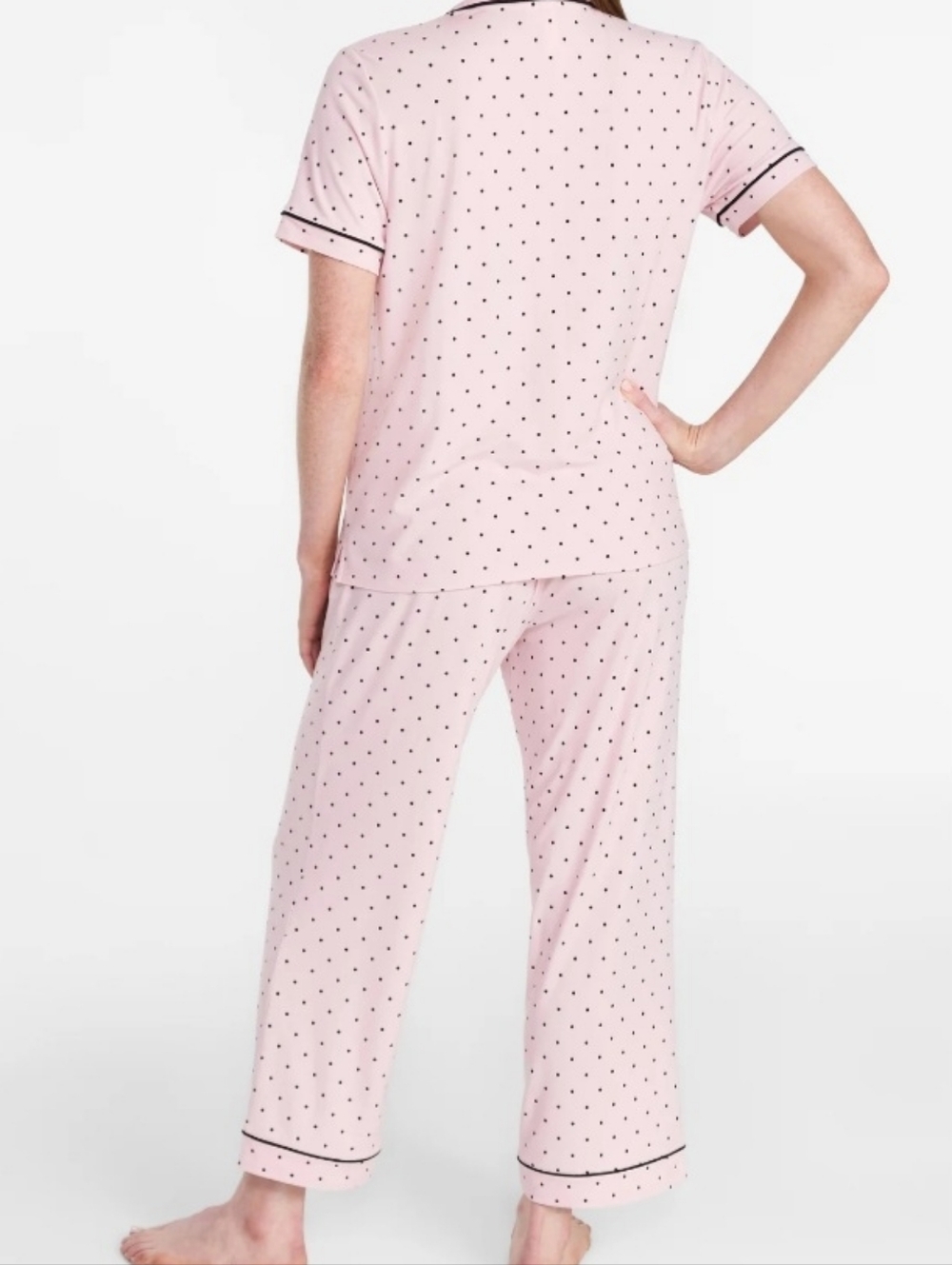 Joyspun Women's Dreamy Soft Collection Notch Collar Top and Capri Pants Pajama - Picture 6 of 8